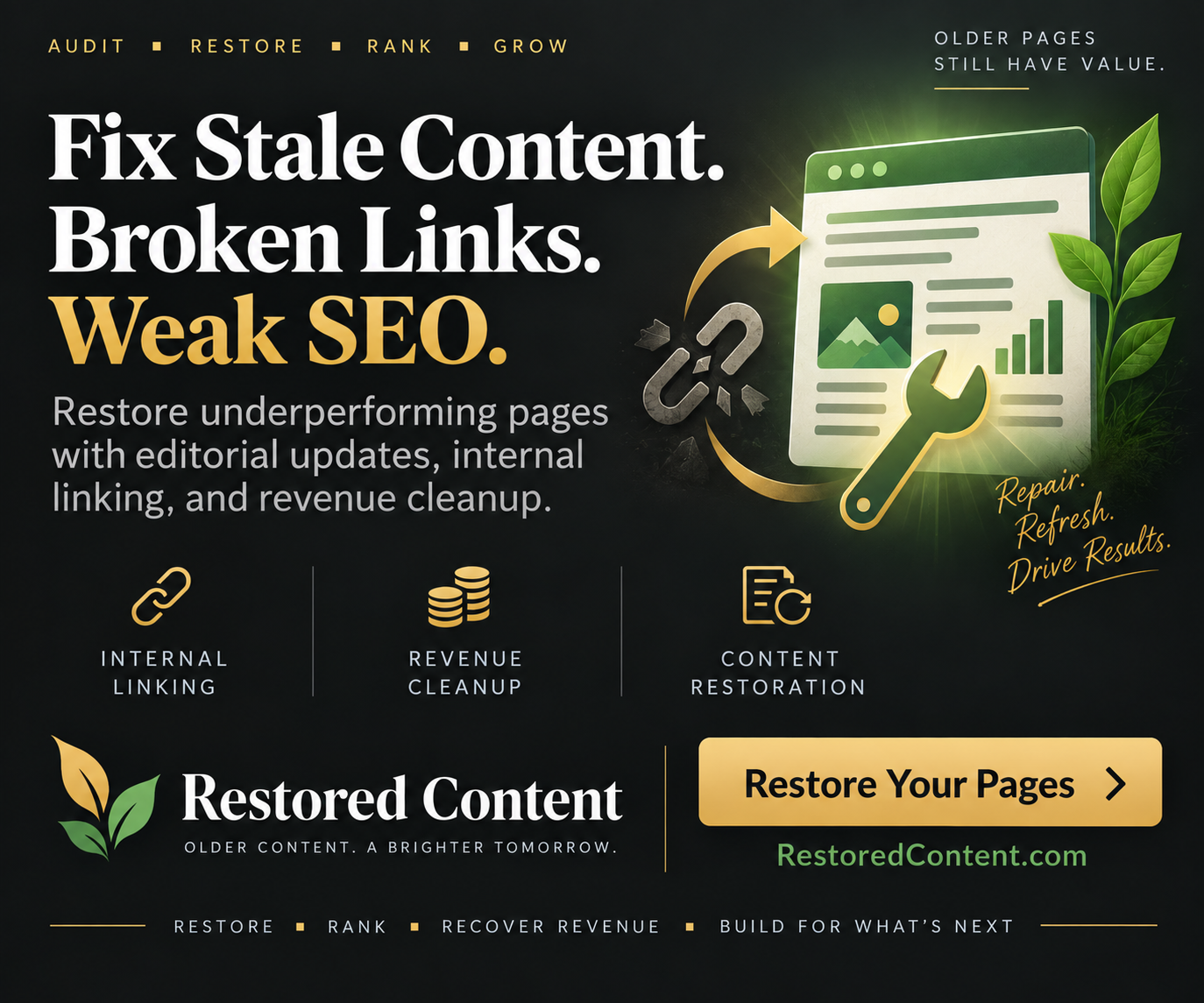 Restored Content - Fix stale content, broken links, and weak SEO.