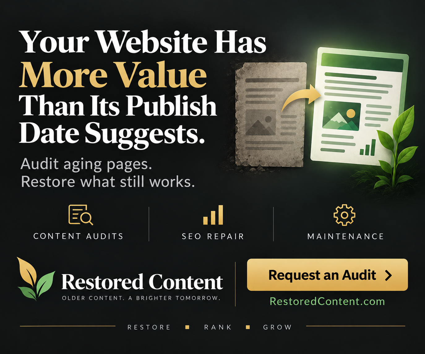 Restored Content - Your website has more value than its publish date suggests.